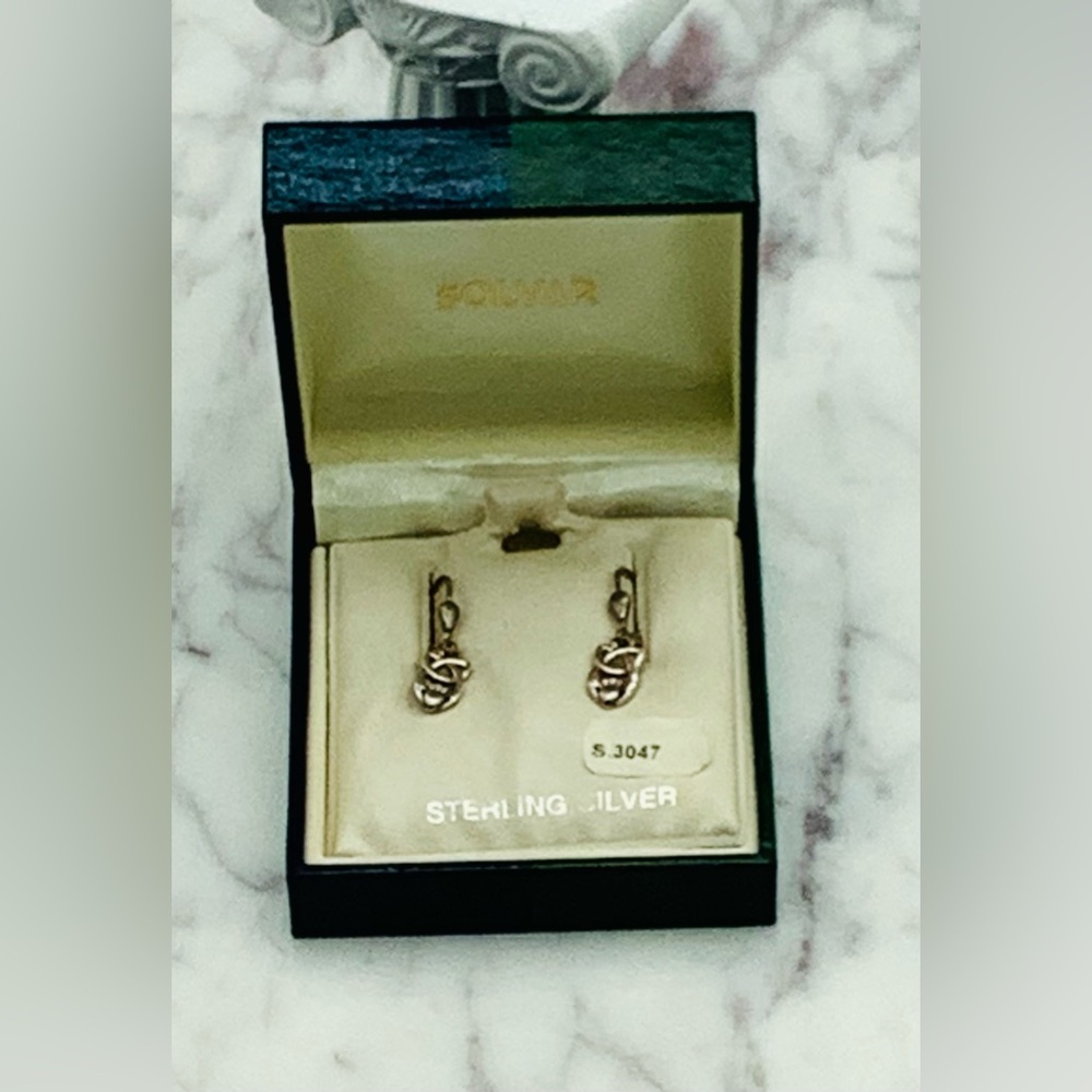 Solvar Solid Sterling Silver Claddagh Trinity Kno… - image 1